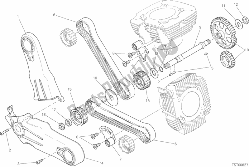 Tutte le parti per il Sistema Di Cronometraggio del Ducati Scrambler Full Throttle 803 2019